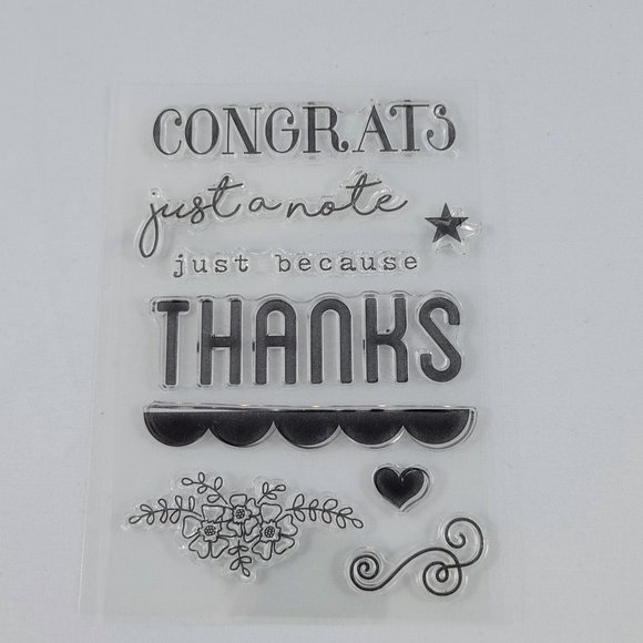 Stamps Clear Ms. Sparkle & Co. Congrats Thanks & Studio Calico Home Stamps Paper - Picture 8 of 11